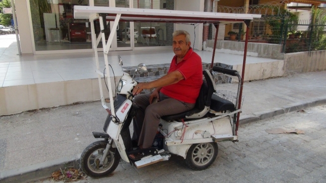 Japonlardan esinlendi, güneş panelli bisiklet icat etti